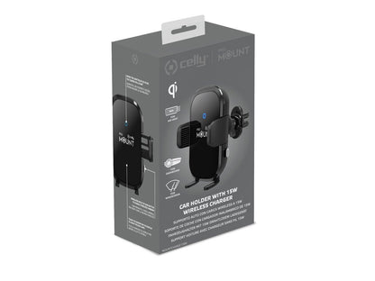 Celly - Draadloze Telefoon Houder 15W BK