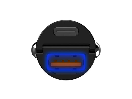 Celly - Mini Autolader 1 USB + 1 USB-C 30W