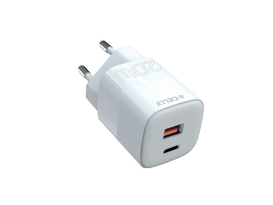 Celly - Thuislader USB/USB-C 20W