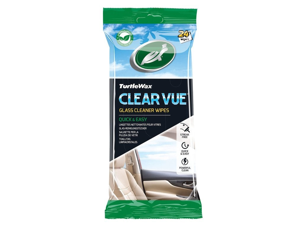Turtle Wax - Clear Vue Glass Cleaning Wipes 24x