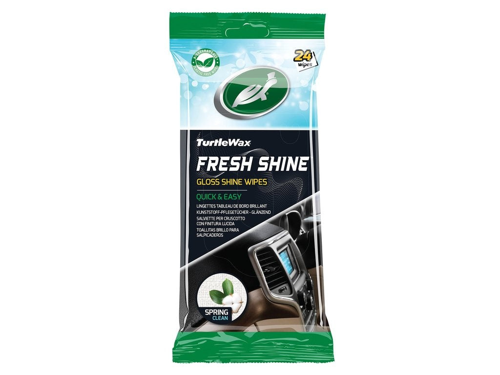 Turtle Wax - Fresh Shine Gloss Interior Cleaner Wipes 24x