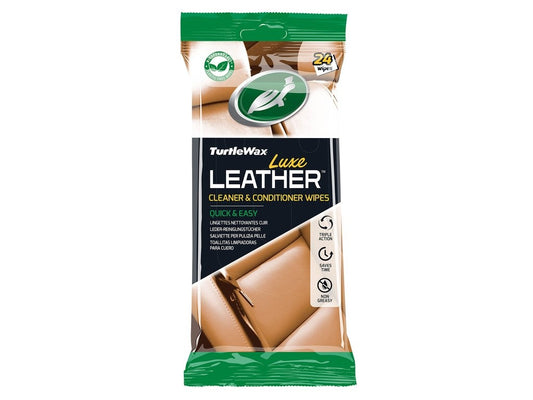 Turtle Wax - Luxe Leather Cleaner & Conditioner Doekjes 24x